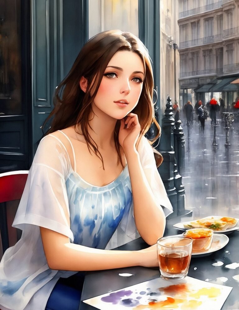 ai generated, woman, coffee shop-8106669.jpg